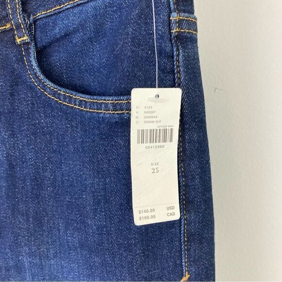 ANTHROPOLOGIE denim | Pilcro The Split Straight Jeans | size 25 | Dark Wash |NWT - Picture 10 of 11